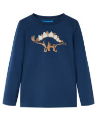 T-shirt enfants à manches longues bleu marine 104 | Mobilier & Déco