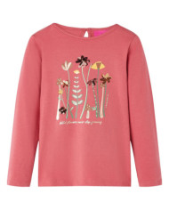 T-shirt enfants à manches longues rose vieux 128 | Mobilier & Déco