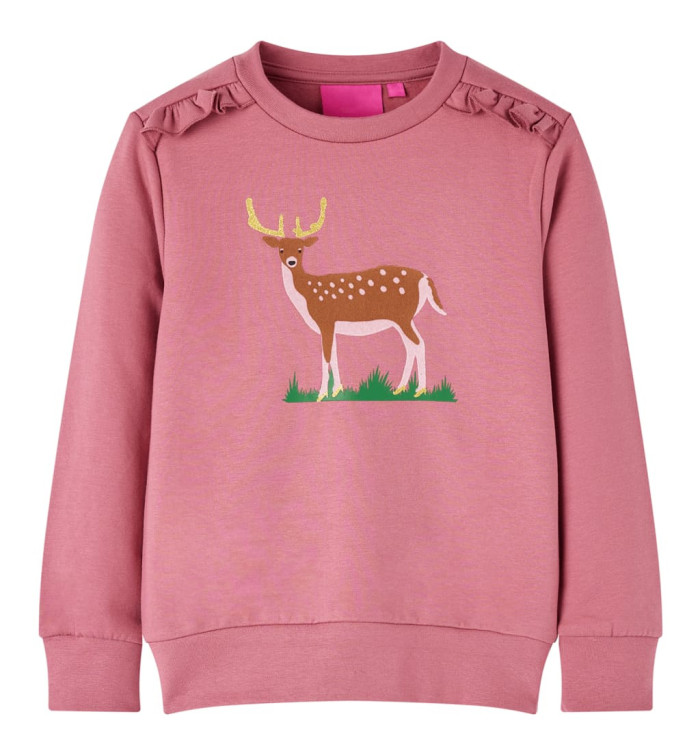 Sweatshirt pour enfants framboise 128 | Mobilier & Déco