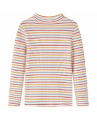 T-shirt enfants manches longues faux col roulé écru 140 | Mobilier & Déco