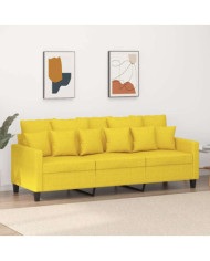 Canapé à 3 places Jaune clair 180 cm Tissu | Mobilier & Déco
