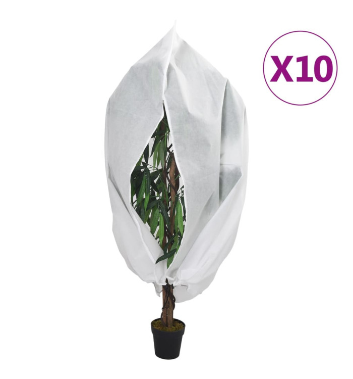 Housses de protection pour plantes avec fermeture éclair 10 pcs | Mobilier & Déco