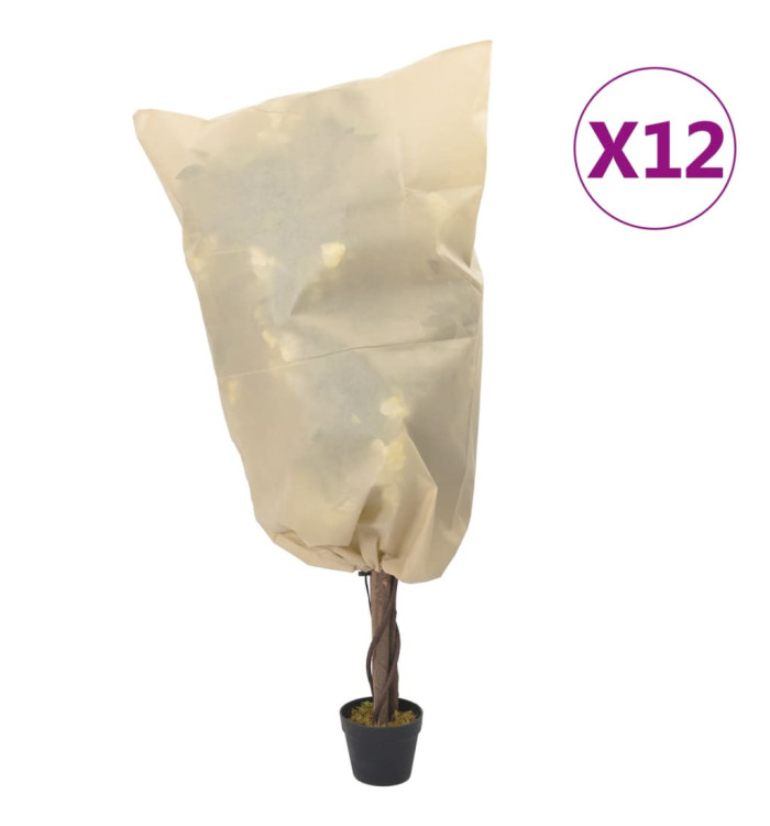 Housses de protection pour plantes avec cordon de serrage 12pcs | Mobilier & Déco