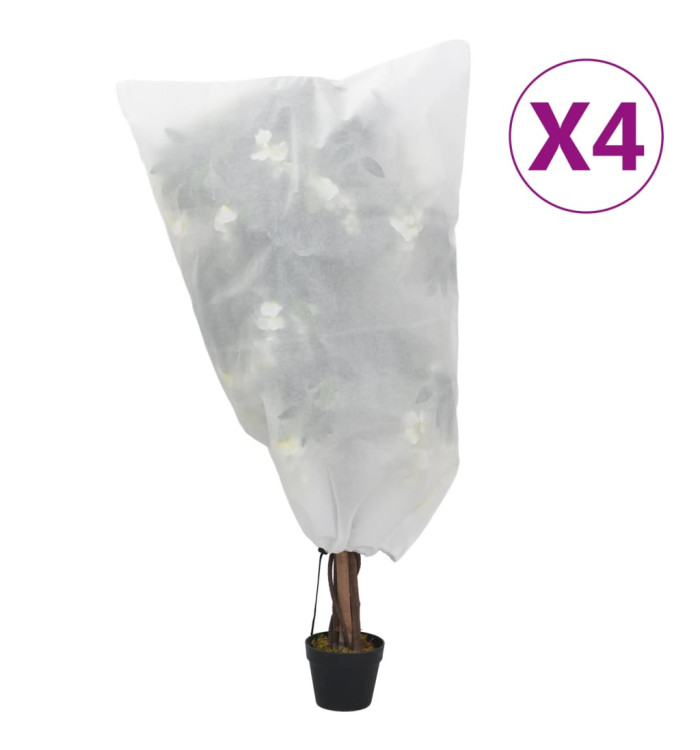 Housses de protection pour plantes avec cordon de serrage 4 pcs | Mobilier & Déco