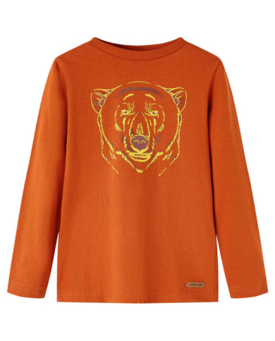T-shirt enfants à manches longues rouille clair 92 | Mobilier & Déco