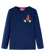 T-shirt enfants à manches longues bleu marine 92 | Mobilier & Déco