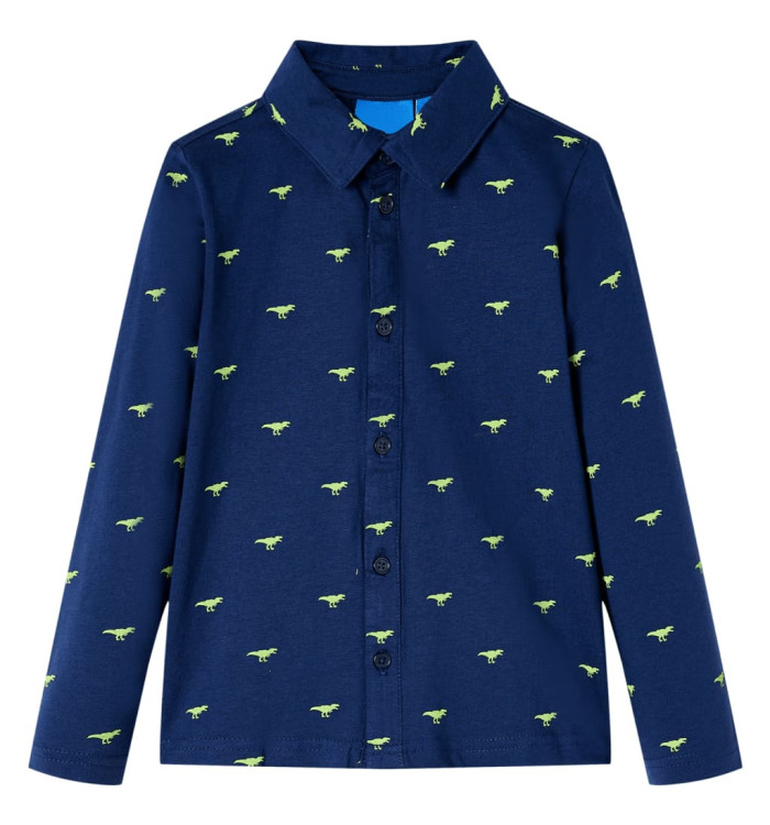 Chemise pour enfants bleu marine 116 | Mobilier & Déco