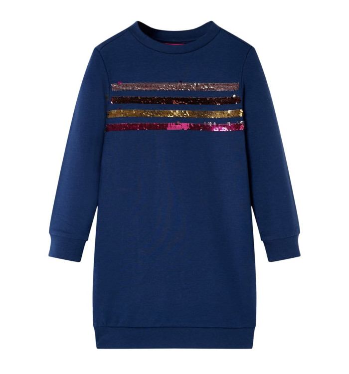 Robe sweatshirt pour enfants bleu marine 116 | Mobilier & Déco