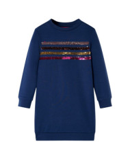 Robe sweatshirt pour enfants bleu marine 116 | Mobilier & Déco