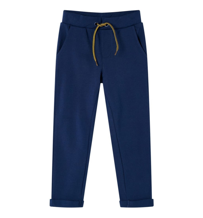 Pantalons pour enfants avec cordon de serrage bleu marine 116 | Mobilier & Déco