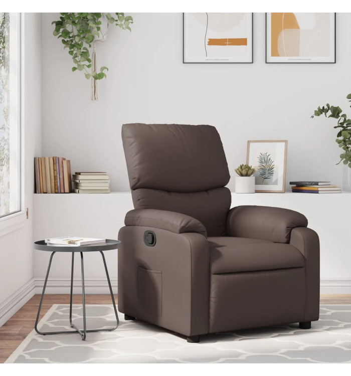 Fauteuil inclinable Marron Similicuir | Mobilier & Déco