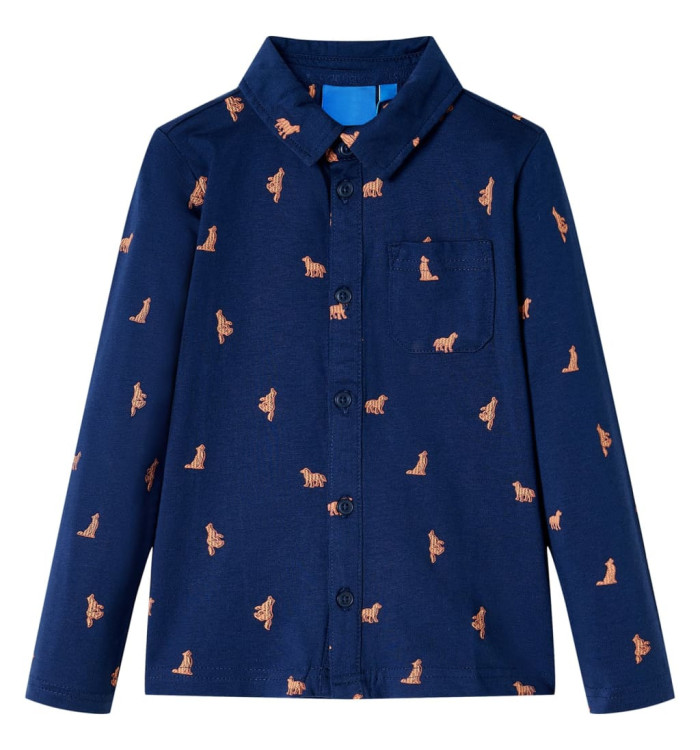 Chemise pour enfants bleu marine 140 | Mobilier & Déco