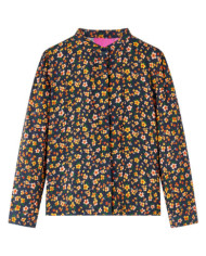 Chemise pour enfants avec col à bande bleu marine 92 | Mobilier & Déco