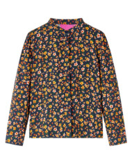 Chemise pour enfants avec col à bande bleu marine 116 | Mobilier & Déco