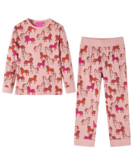 Pyjamas enfants à manches longues rose clair 128 | Mobilier & Déco
