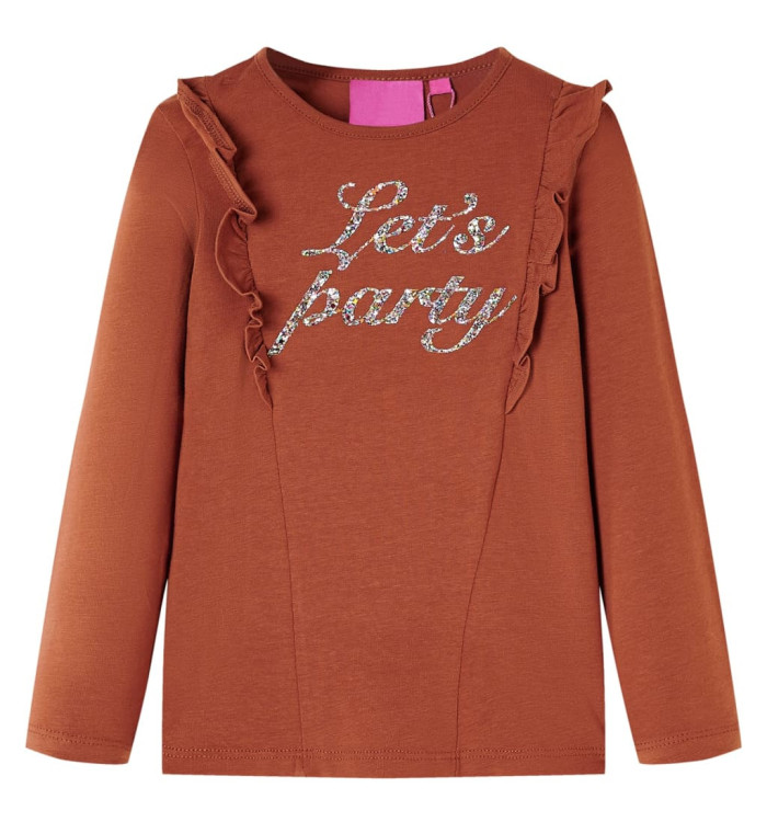 T-shirt enfants à manches longues cognac 92 | Mobilier & Déco