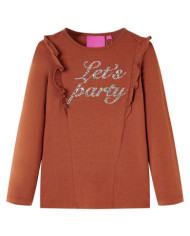 T-shirt enfants à manches longues cognac 116 | Mobilier & Déco