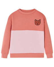 Sweat-shirt enfants bloc de couleurs rose 128 | Mobilier & Déco