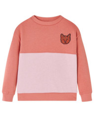 Sweat-shirt enfants bloc de couleurs rose 104 | Mobilier & Déco