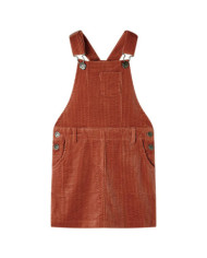 Robe salopette pour enfants velours côtelé cognac 116 | Mobilier & Déco