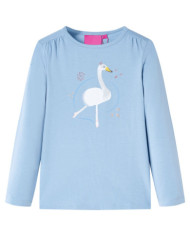 T-shirt enfants à manches longues bleu clair 92 | Mobilier & Déco
