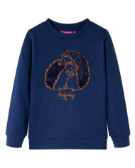 Sweatshirt pour enfants bleu marine 128 | Mobilier & Déco
