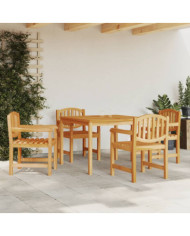 Ensemble à manger de jardin 5pcs Bois de teck massif | Mobilier & Déco