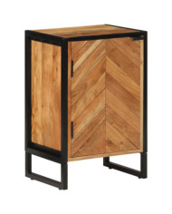 Armoire de salle de bain bois massif d'acacia et fer | Mobilier & Déco