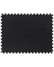 Carreau de sol en caoutchouc noir 12 mm 90x120 cm | Mobilier & Déco