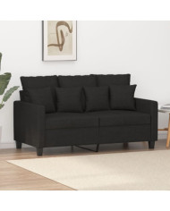 Canapé à 2 places Noir 120 cm Tissu | Mobilier & Déco