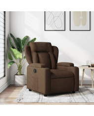 Fauteuil inclinable Marron Tissu | Mobilier & Déco