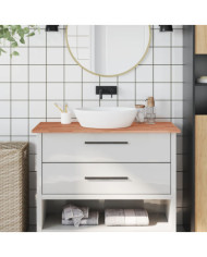 Comptoir de salle de bain 100x60x1,5 cm bois massif de hêtre | Mobilier & Déco