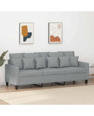 Canapé à 3 places Gris clair 180 cm Tissu | Mobilier & Déco
