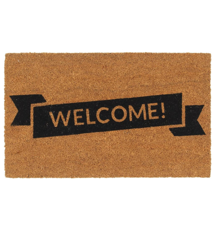 Tapis de porte naturel 45x75 cm fibre de coco touffeté | Mobilier & Déco