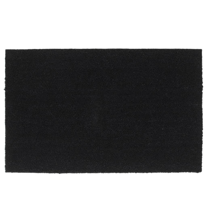 Tapis de porte noir 50x80 cm fibre de coco touffeté | Mobilier & Déco