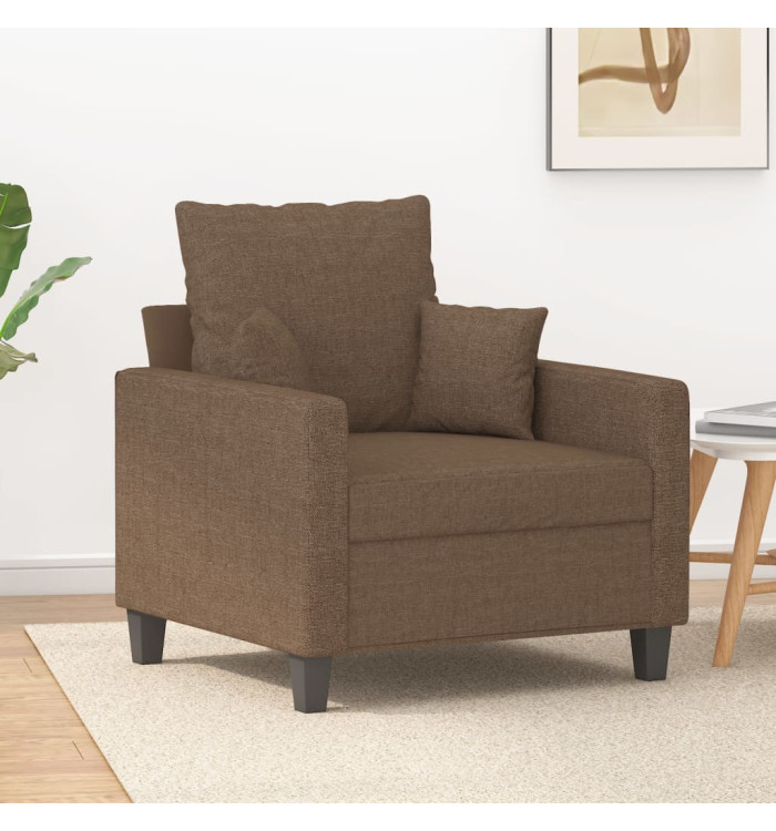 Fauteuil Marron 60 cm Tissu | Mobilier & Déco