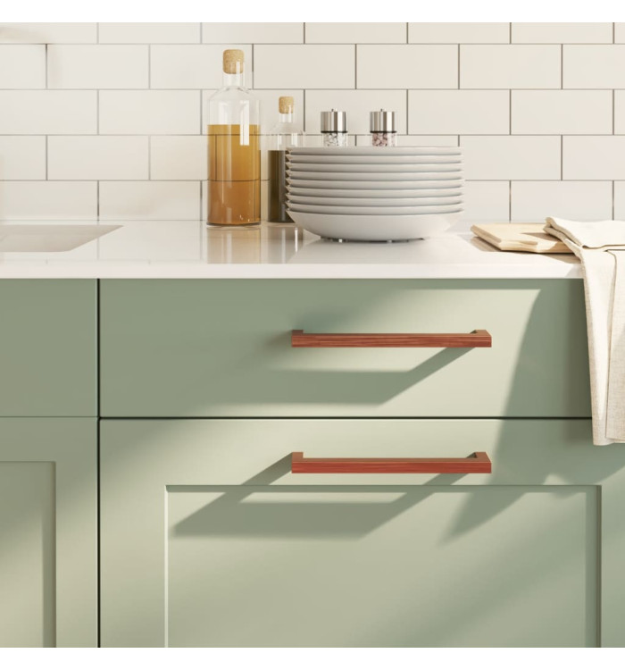 Poignées d'armoire 10 pcs bronze 192 mm acier inoxydable | Mobilier & Déco