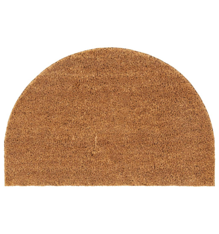 Tapis de porte naturel demi-rond 40x60cm fibre de coco touffeté | Mobilier & Déco