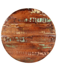 Dessus de table Ø 70x3,8 cm rond bois massif de récupération | Mobilier & Déco