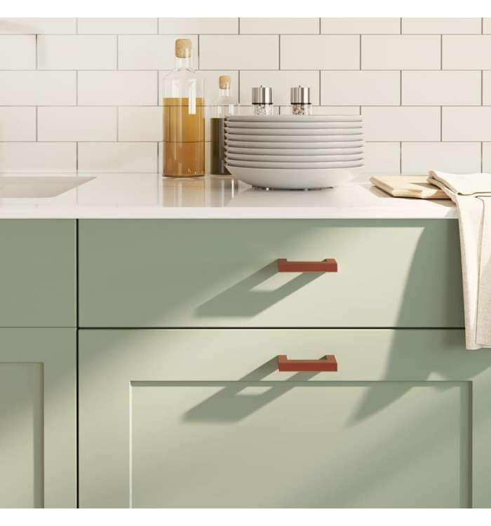 Poignées d'armoire 10 pcs bronze 64 mm acier inoxydable | Mobilier & Déco