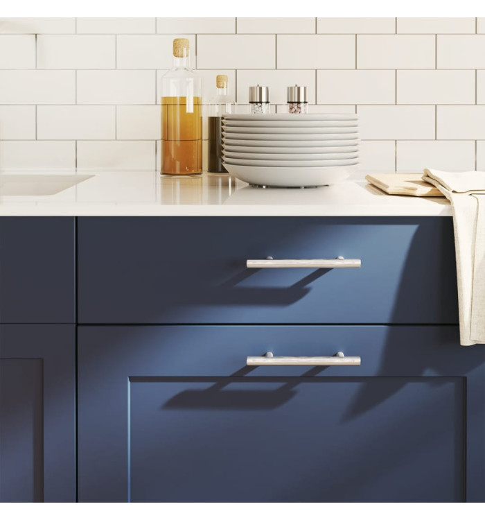Poignées d'armoire 20 pcs argenté 96 mm acier inoxydable | Mobilier & Déco