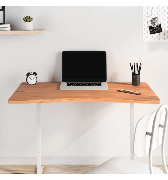 Dessus de bureau 100x(55-60)x2,5 cm bois massif de hêtre | Mobilier & Déco
