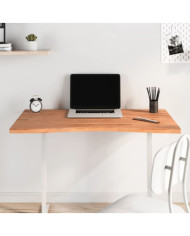 Dessus de bureau 100x(55-60)x2,5 cm bois massif de hêtre | Mobilier & Déco