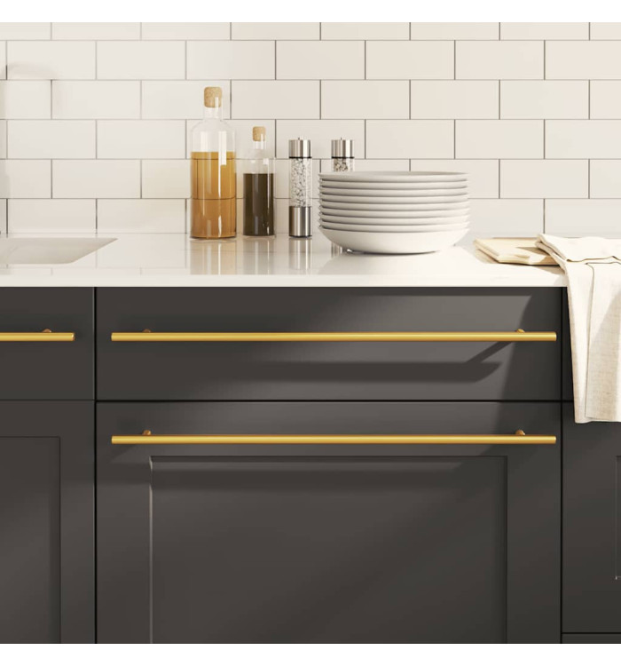 Poignées d'armoire 5 pcs doré 480 mm acier inoxydable | Mobilier & Déco
