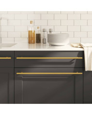 Poignées d'armoire 5 pcs doré 480 mm acier inoxydable | Mobilier & Déco