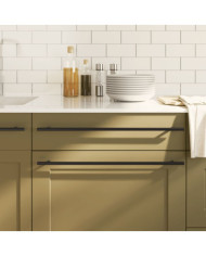 Poignées d'armoire 10 pcs noir 480 mm acier inoxydable | Mobilier & Déco