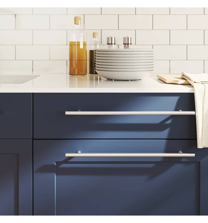 Poignées d'armoire 5 pcs argenté 320 mm acier inoxydable | Mobilier & Déco