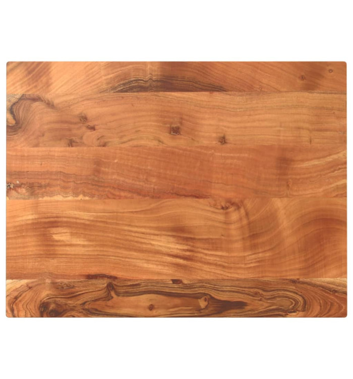 Dessus de table 80x70x3,8 cm rectangulaire bois massif d'acacia | Mobilier & Déco