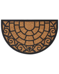 Tapis de porte demi-rond 45x75 cm caoutchouc et fibre de coco | Mobilier & Déco
