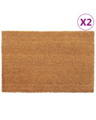 Tapis de porte 2 pcs naturel 40x60 cm fibre de coco touffeté | Mobilier & Déco